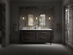 Silestone 73'' quartz vanity top with two rectangular cutouts - image 4