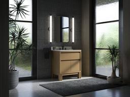 30'' bathroom vanity cabinet with sink and quartz top - image 17