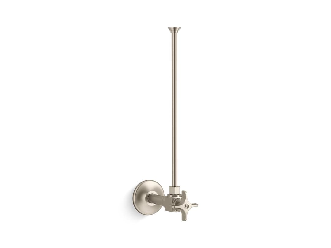Kohler 3/8'' NPT angle supply with stop and annealed vertical tube - Vibrant Brushed Nickel by Kohler