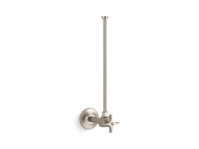 Kohler 3/8'' NPT angle supply with stop and annealed vertical tube - Vibrant Brushed Nickel