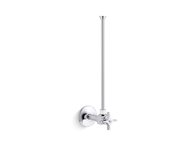 Kohler 3/8'' NPT angle supply with stop and annealed vertical tube - Polished Chrome