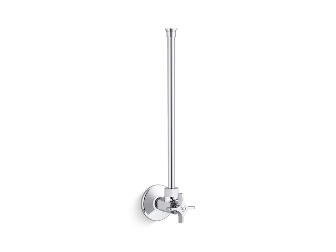 Kohler 1/2'' NPT angle supply with stop with cross handle and annealed vertical tube - Polished Chrome by Kohler