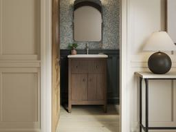 24'' bathroom vanity cabinet with sink and quartz top - image 7