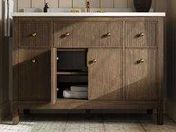 MalinE by Studio McGee 48'' bathroom vanity cabinet with sink and quartz top - image 8