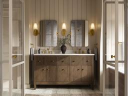 MalinE by Studio McGee 60'' bathroom vanity cabinet with sinks and quartz top - image 6