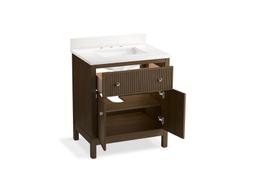 30'' bathroom vanity cabinet with sink and quartz top - image 6