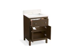 24'' bathroom vanity cabinet with sink and quartz top - image 5