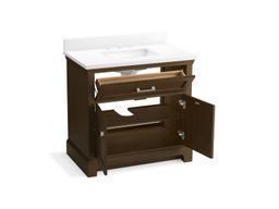 36'' bathroom vanity cabinet with sink and quartz top - image 16