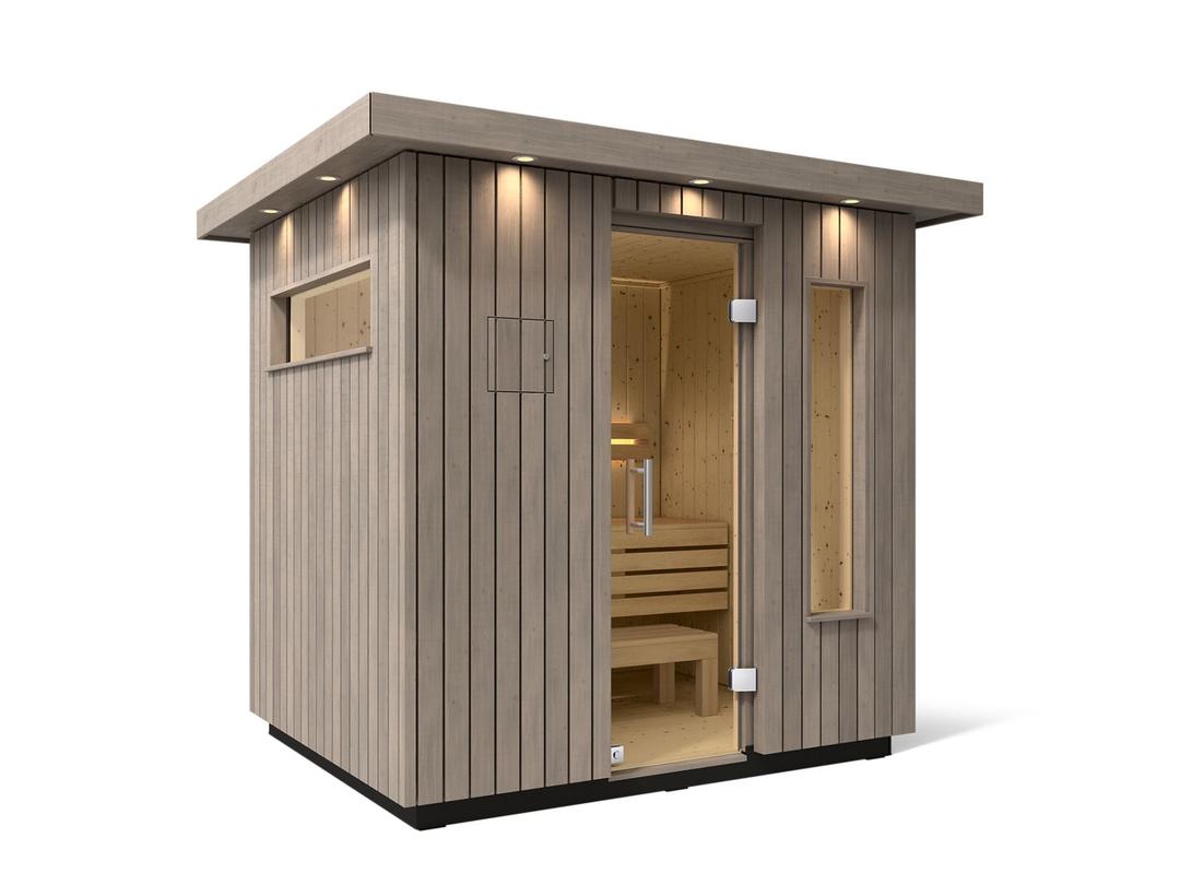 Kohler Three-person Outdoor Sauna - Weathered Grey Spruce by Kohler