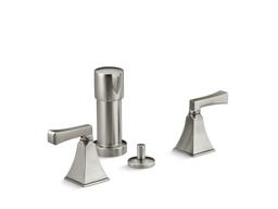 Kohler Memoirs Stately Vertical spray bidet faucet with Deco lever handles - Vibrant Brushed Nickel - image 1