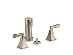 Kohler Memoirs Stately Vertical spray bidet faucet with Deco lever handles - Vibrant Brushed Nickel - image 4