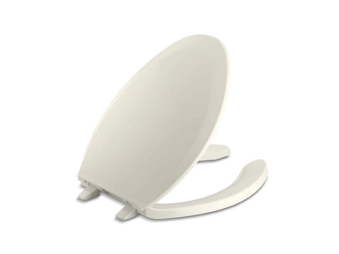 Kohler LustraE Elongated toilet seat - Biscuit by Kohler