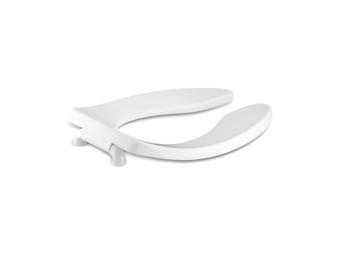 Kohler LustraE Elongated toilet seat with check hinge - White by Kohler