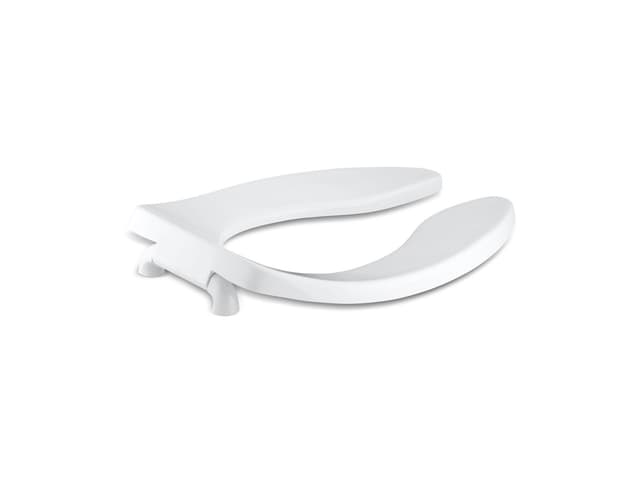 Kohler LustraE Commercial elongated toilet seat with antimicrobial agent and check hinge - White