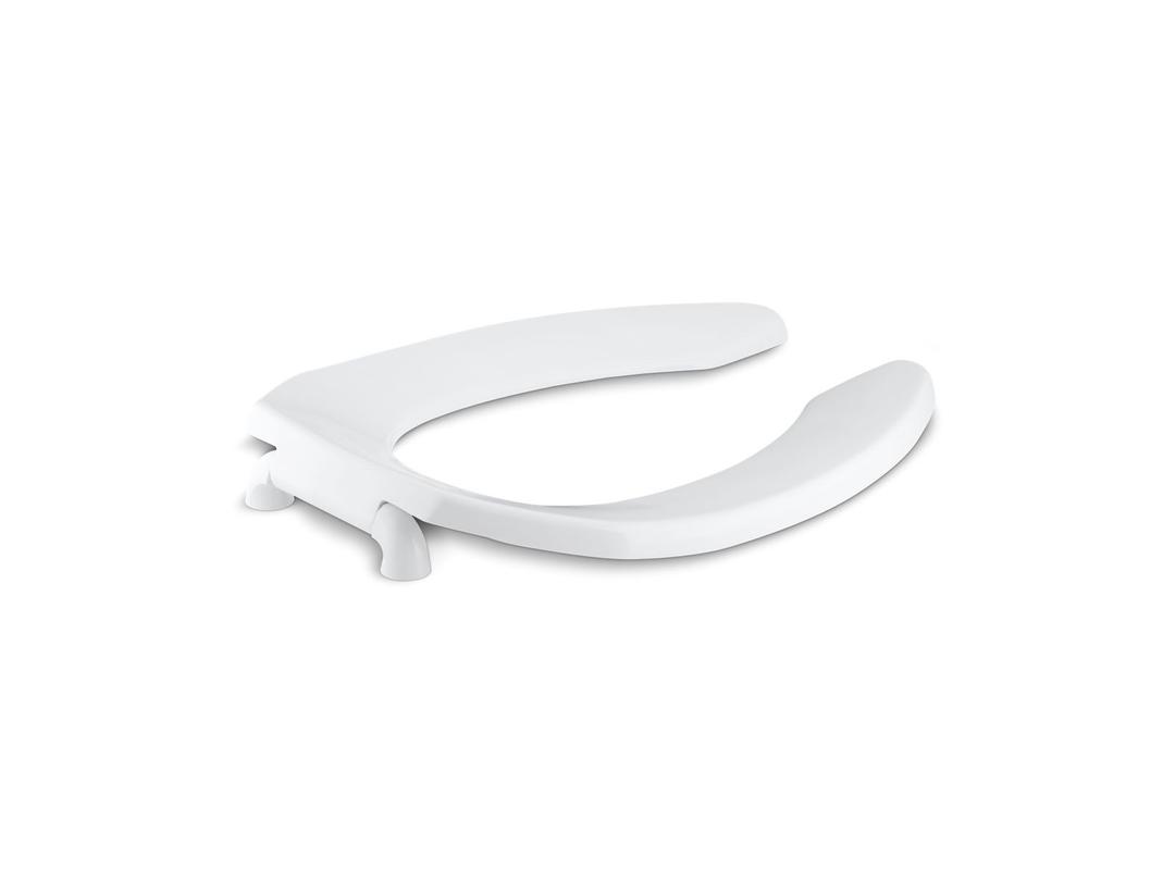 Kohler LustraE Elongated toilet seat with check hinge - White by Kohler