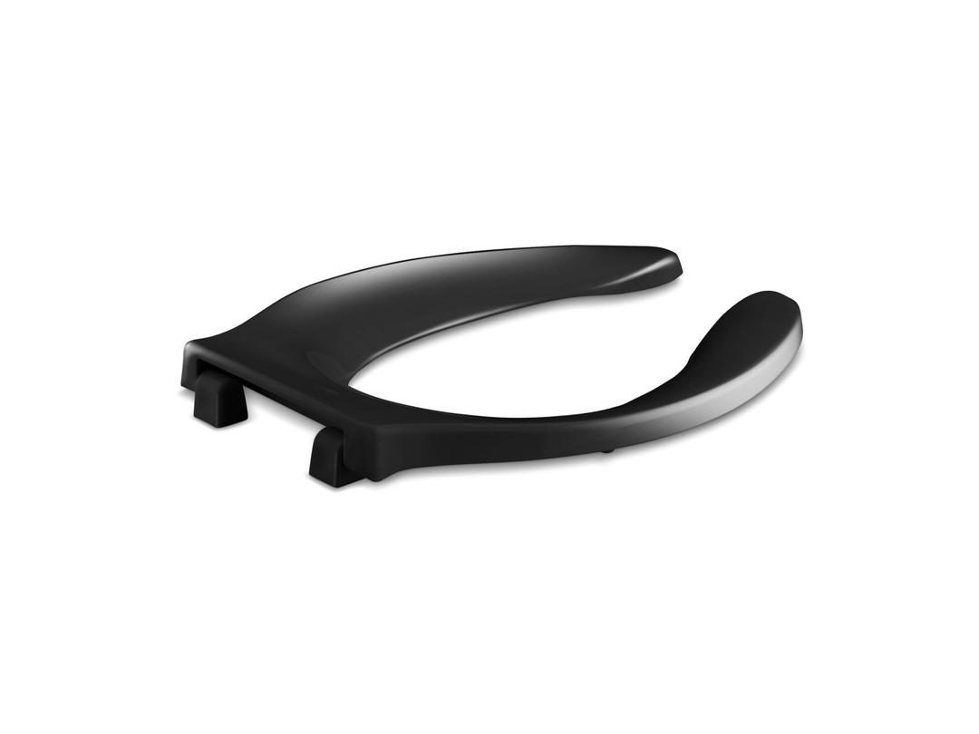 Kohler Stronghold Elongated toilet seat with integrated handle and check hinge - Black by Kohler