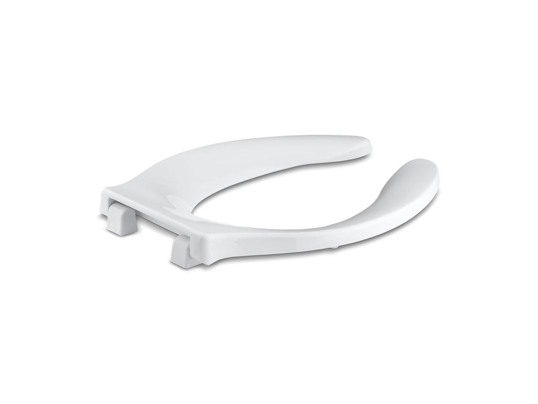 Kohler Stronghold Commercial elongated toilet seat with integrated handle and Quiet-CloseE check hinge - White by Kohler