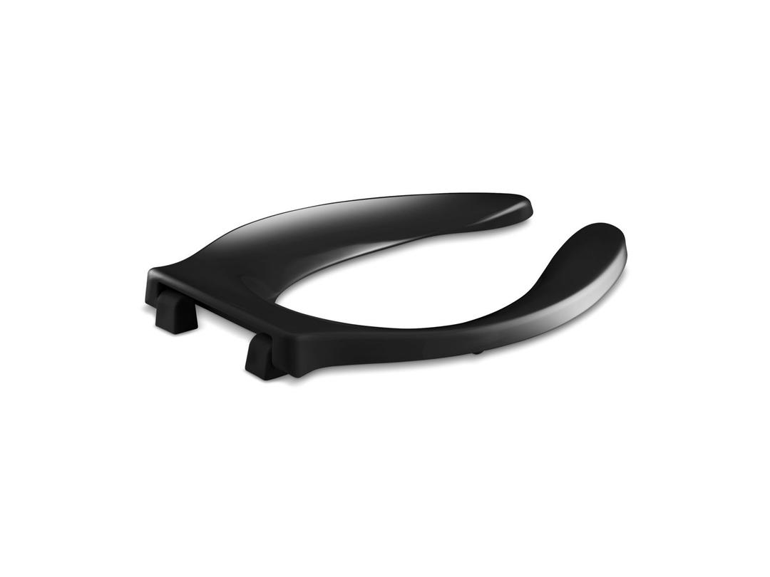 Kohler Stronghold Elongated toilet seat with integrated handle and self-sustaining check hinge - Black by Kohler