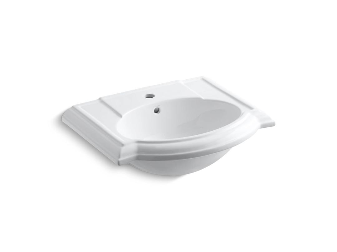 Kohler Devonshire Bathroom sink with single faucet hole - White by Kohler