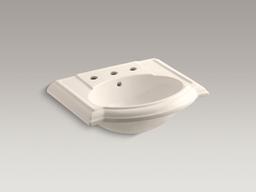 Kohler Devonshire Bathroom sink with 8'' widespread faucet holes - White - image 4