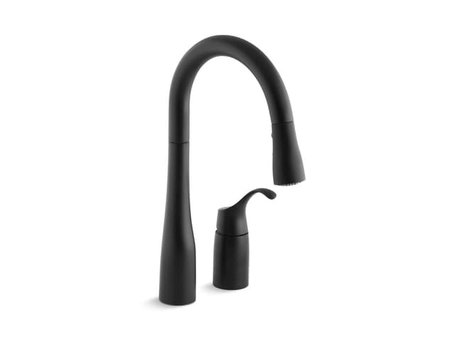 Kohler | Simplice | Deck Mounted Kitchen Faucet - Matte Black