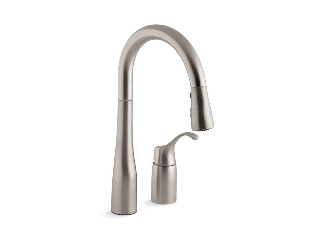 Kohler | Simplice | Deck Mounted Kitchen Faucet - Vibrant Stainless by Kohler