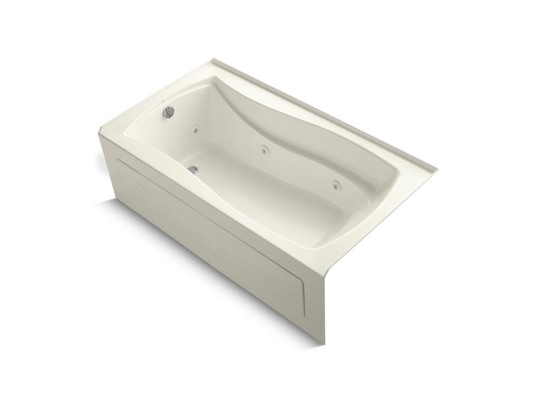 Kohler Mariposa 66'' x 36'' alcove whirlpool with integral apron and left-hand drain - Biscuit by Kohler