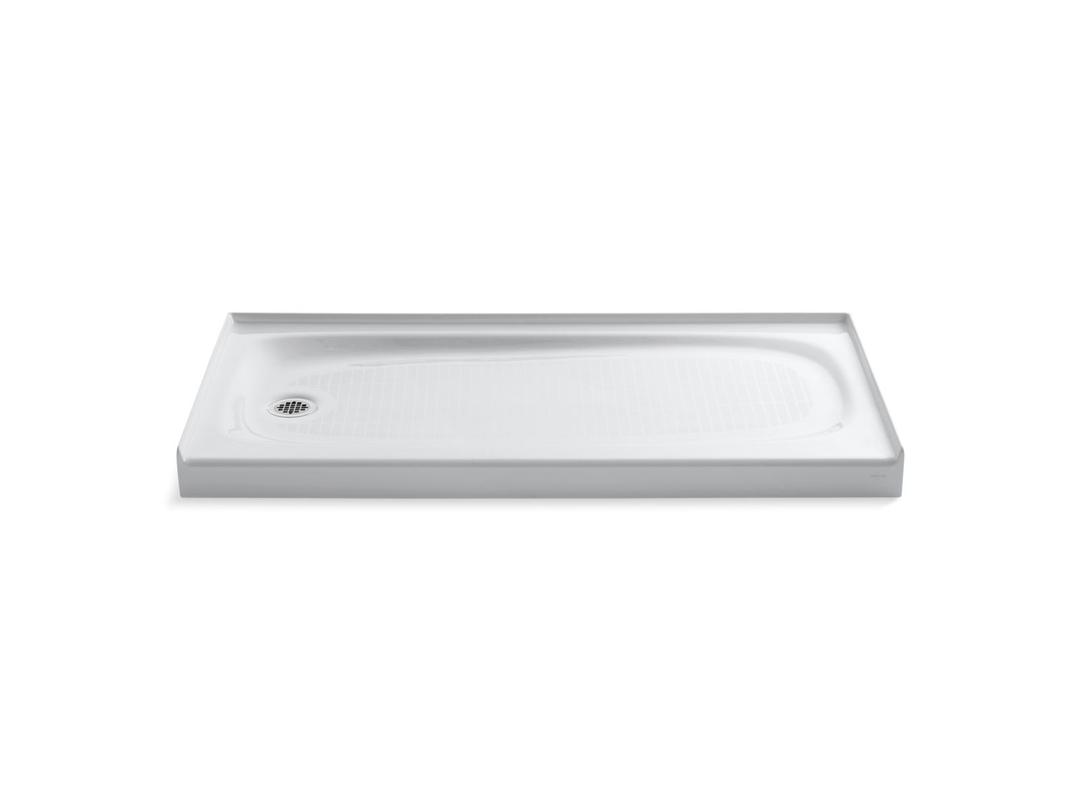 Kohler Salient 60'' x 30'' alcove shower base, left drain - White by Kohler