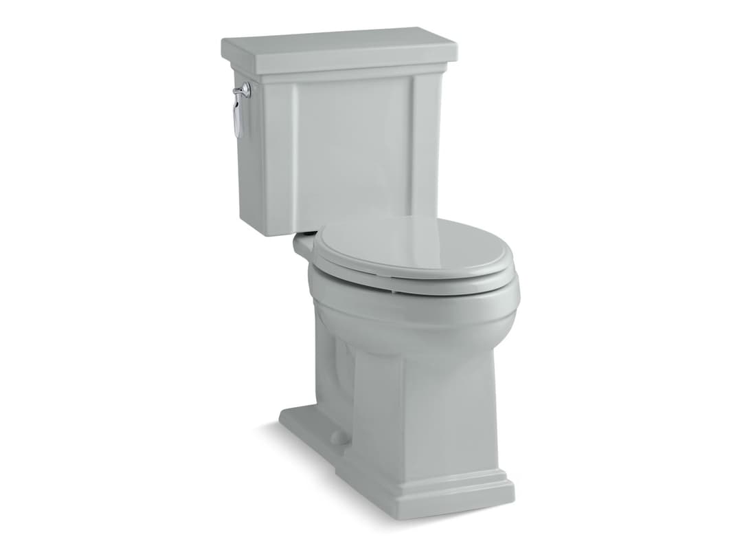 Kohler Tresham Two-piece elongated toilet, 1.28 gpf - Ice Grey by Kohler