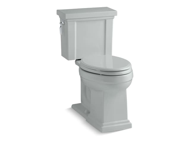 Kohler Tresham Two-piece elongated toilet, 1.28 gpf - Ice Grey