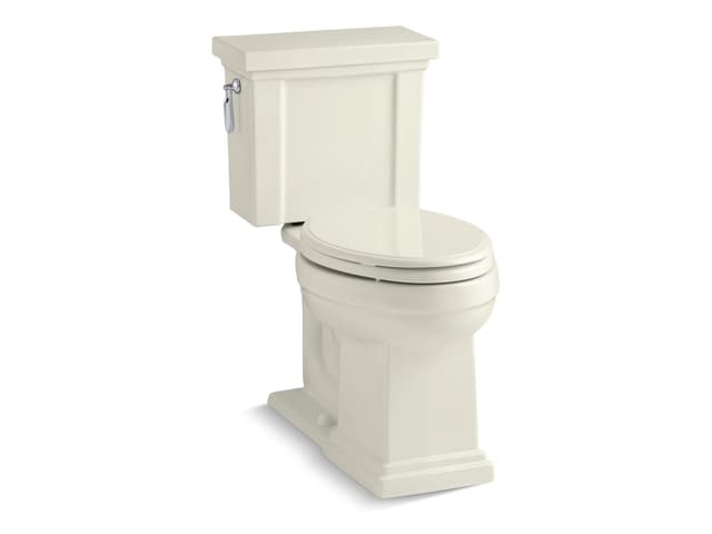 Kohler Tresham Two-piece elongated toilet, 1.28 gpf - Biscuit