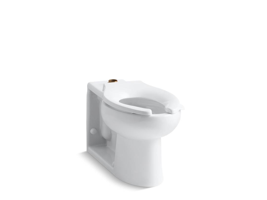 AngleseyE Floor-mount top spud antimicrobial flushometer bowl by Kohler