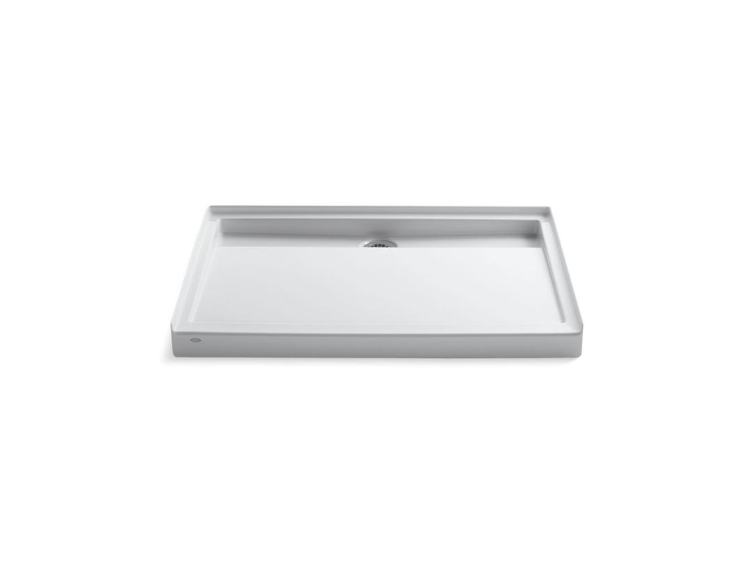 Groove 48'' x 36'' alcove shower base, rear center drain by Kohler