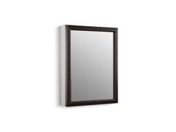 20'' W x 26'' H aluminum single-door medicine cabinet with oil-rubbed bronze framed mirror door - image 1