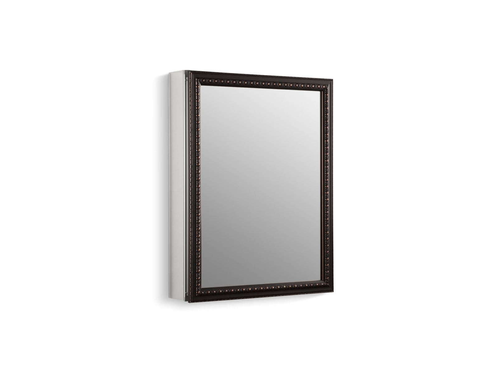 Kohler 20'' W x 26'' H aluminum single-door medicine cabinet with oil-rubbed bronze framed mirror door - Oil Rubbed Bronze by Kohler