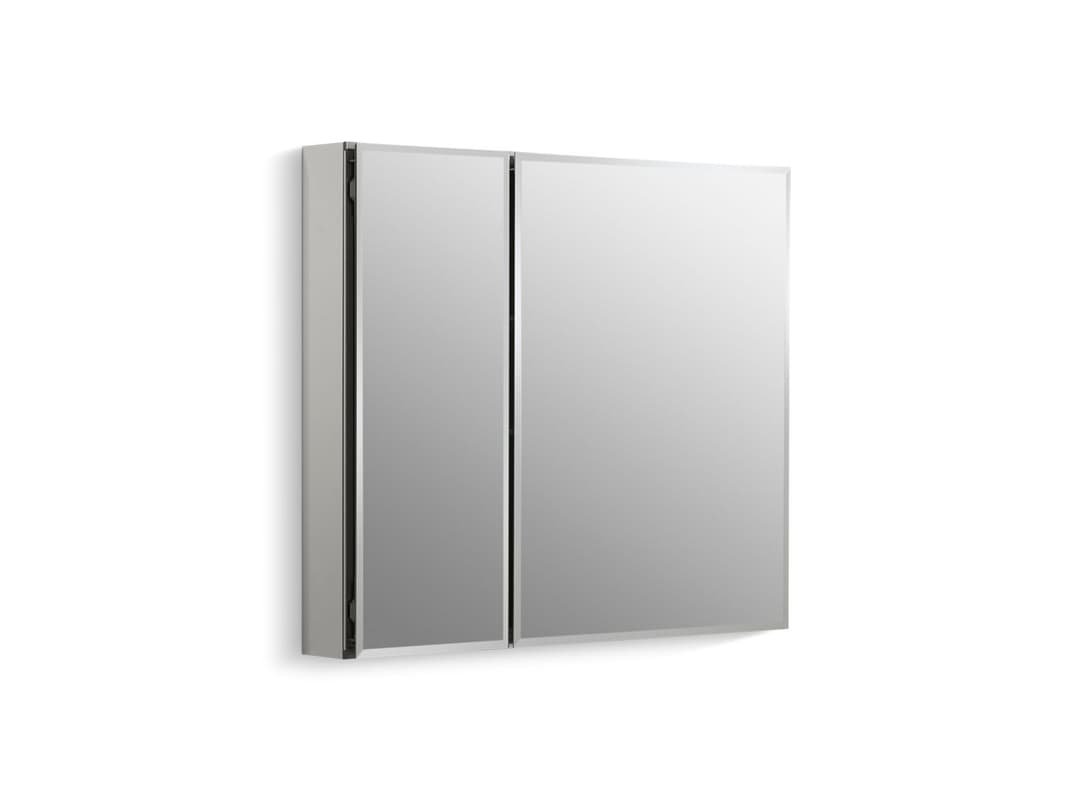 Kohler 30'' W x 26'' H aluminum two-door medicine cabinet with mirrored doors, beveled edges - Not Applicable by Kohler