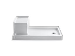 Kohler Tresham 60'' x 32'' alcove shower base, right drain - Biscuit - image 2