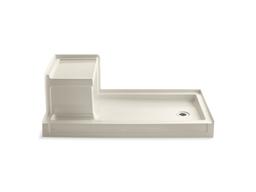 Kohler Tresham 60'' x 32'' alcove shower base, right drain - Biscuit - image 4