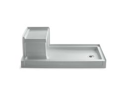 Kohler Tresham 60'' x 32'' alcove shower base, right drain - Ice Grey - image 1