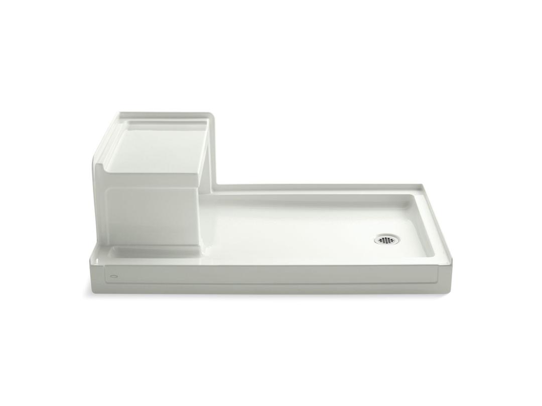 Kohler Tresham 60'' x 36'' alcove shower base, right drain - Dune by Kohler