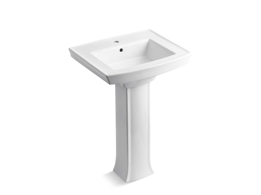 Archer 24'' rectangular pedestal bathroom sink by Kohler