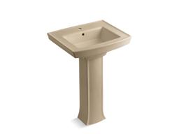 Archer 24'' rectangular pedestal bathroom sink - image 3