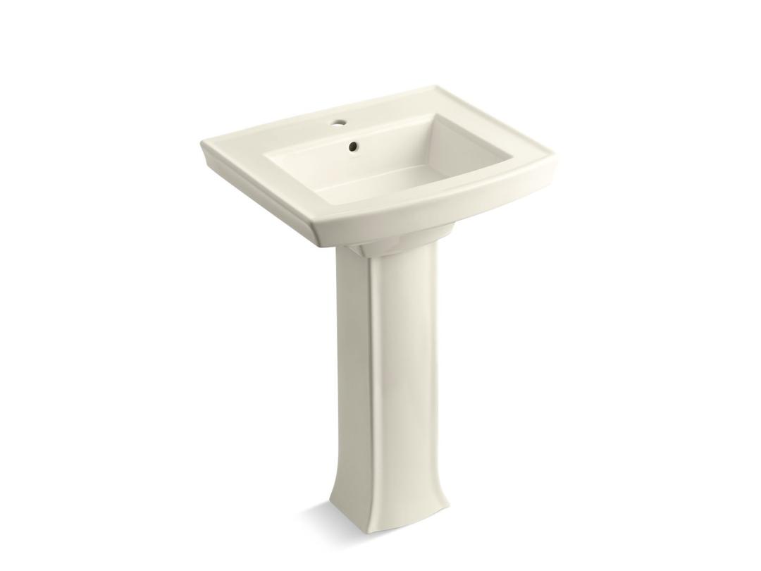 Archer 24'' rectangular pedestal bathroom sink by Kohler