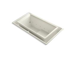 Kohler sok 63'' x 31-1/2'' drop-in Effervescence bath with chromatherapy and right-hand drain - White - image 2