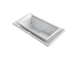 Kohler sok 63'' x 31-1/2'' drop-in Effervescence bath with chromatherapy and left-hand drain - White - image 1