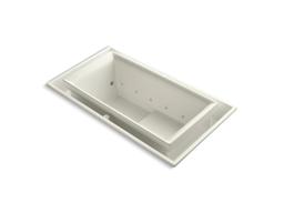 Kohler sok 63'' x 31-1/2'' drop-in Effervescence bath with chromatherapy and left-hand drain - White - image 2