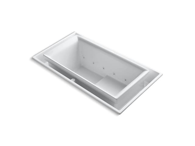 Kohler sok 63'' x 31-1/2'' drop-in Effervescence bath with left-hand drain - White