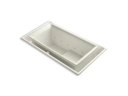 Kohler sok 63'' x 31-1/2'' drop-in Effervescence bath with left-hand drain - White - image 2