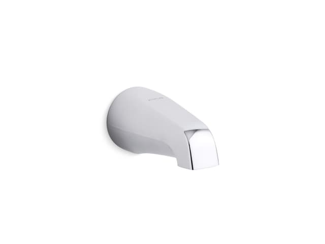 Kohler Coralais Wall-mount bath spout, 4-7/8'', slip-fit connection - Polished Chrome