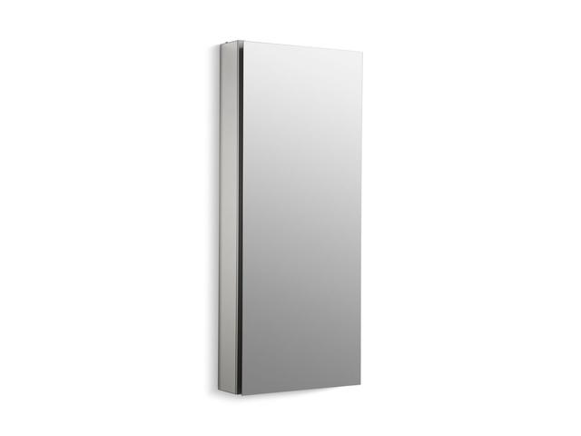 Catalan 15'' W x 36-1/8'' H aluminum single-door medicine cabinet with 170 degree hinge